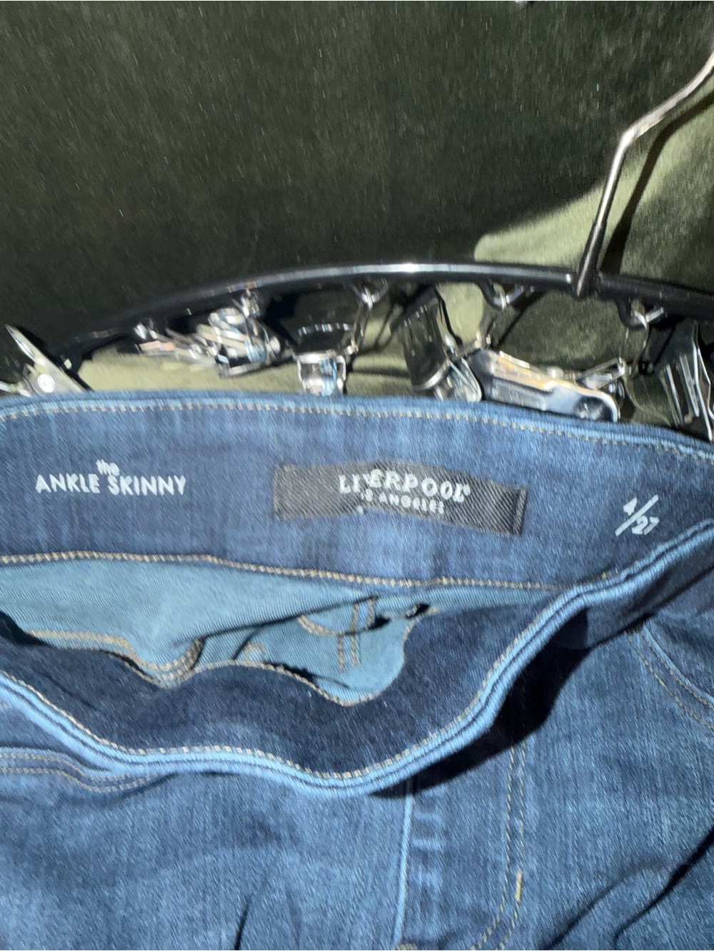 Liverpool Ankle Skinny Jeans - Dark Blue Denim